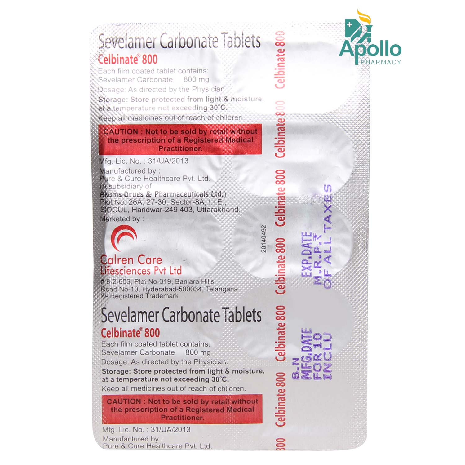 Celbinate 800 Tablet 10's, Pack of 10 TABLETS Celbinate 800 Tablet 10's, Pack of 10 TABLETS
