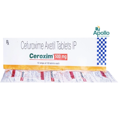 Ceroxim 500 mg Tablet 10's, Pack of 10 TABLETS