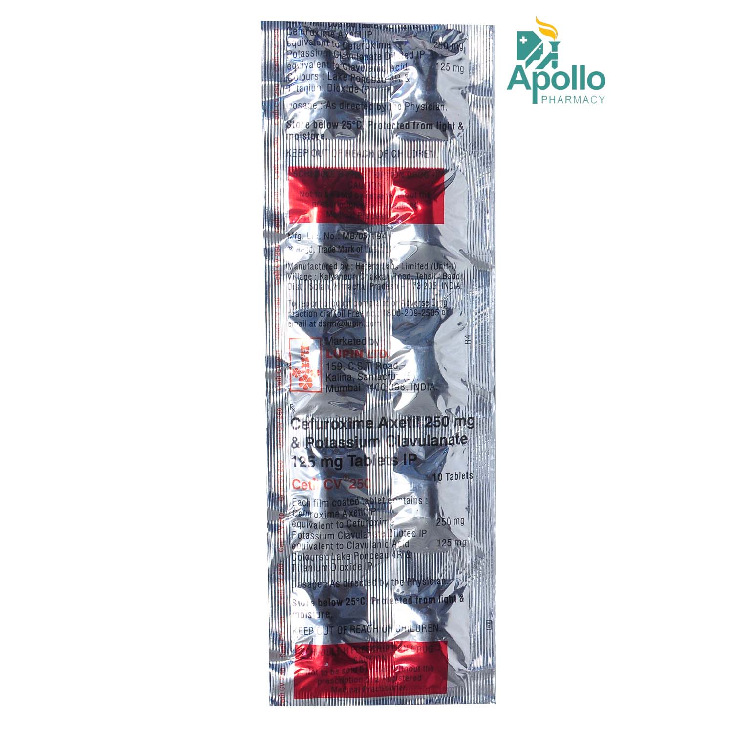 Cetil CV 250 Tablet 10's, Pack of 10 TabletS Cetil CV 250 Tablet 10's, Pack of 10 TabletS