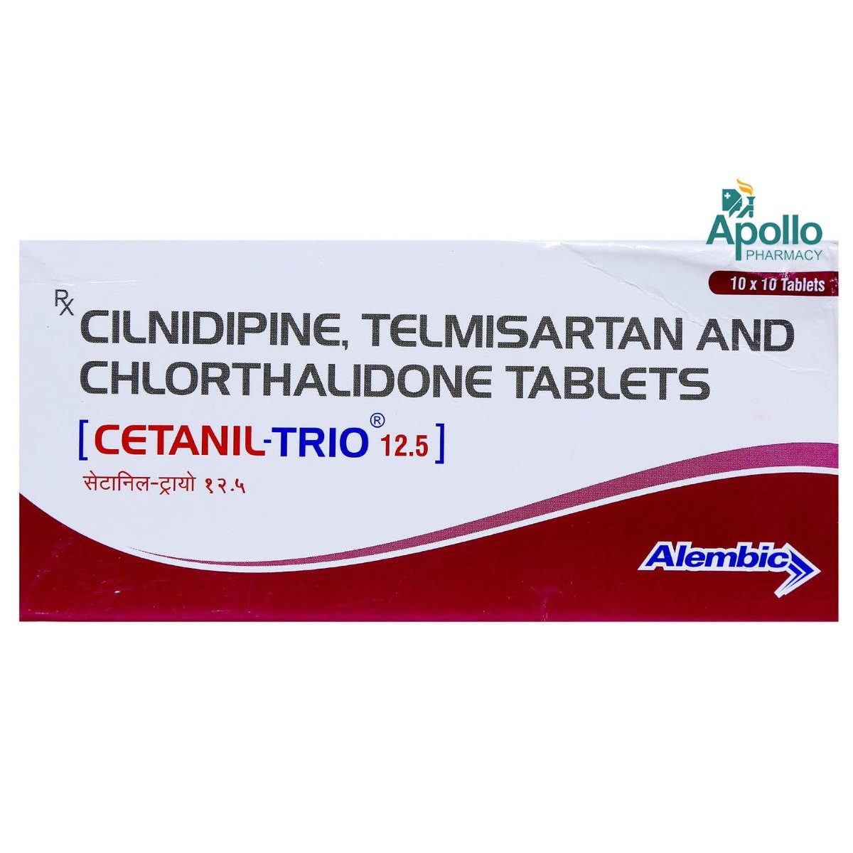 Cetanil Trio 12.5 Tablet 10's, Pack of 10 TABLETS Cetanil Trio 12.5 Tablet 10's, Pack of 10 TABLETS