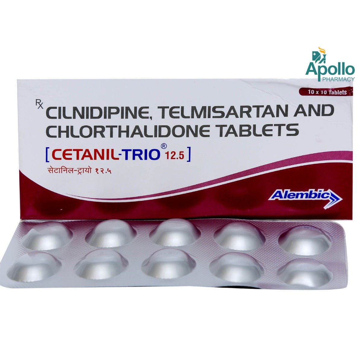 Cetanil Trio 12.5 Tablet 10's, Pack of 10 TABLETS Cetanil Trio 12.5 Tablet 10's, Pack of 10 TABLETS