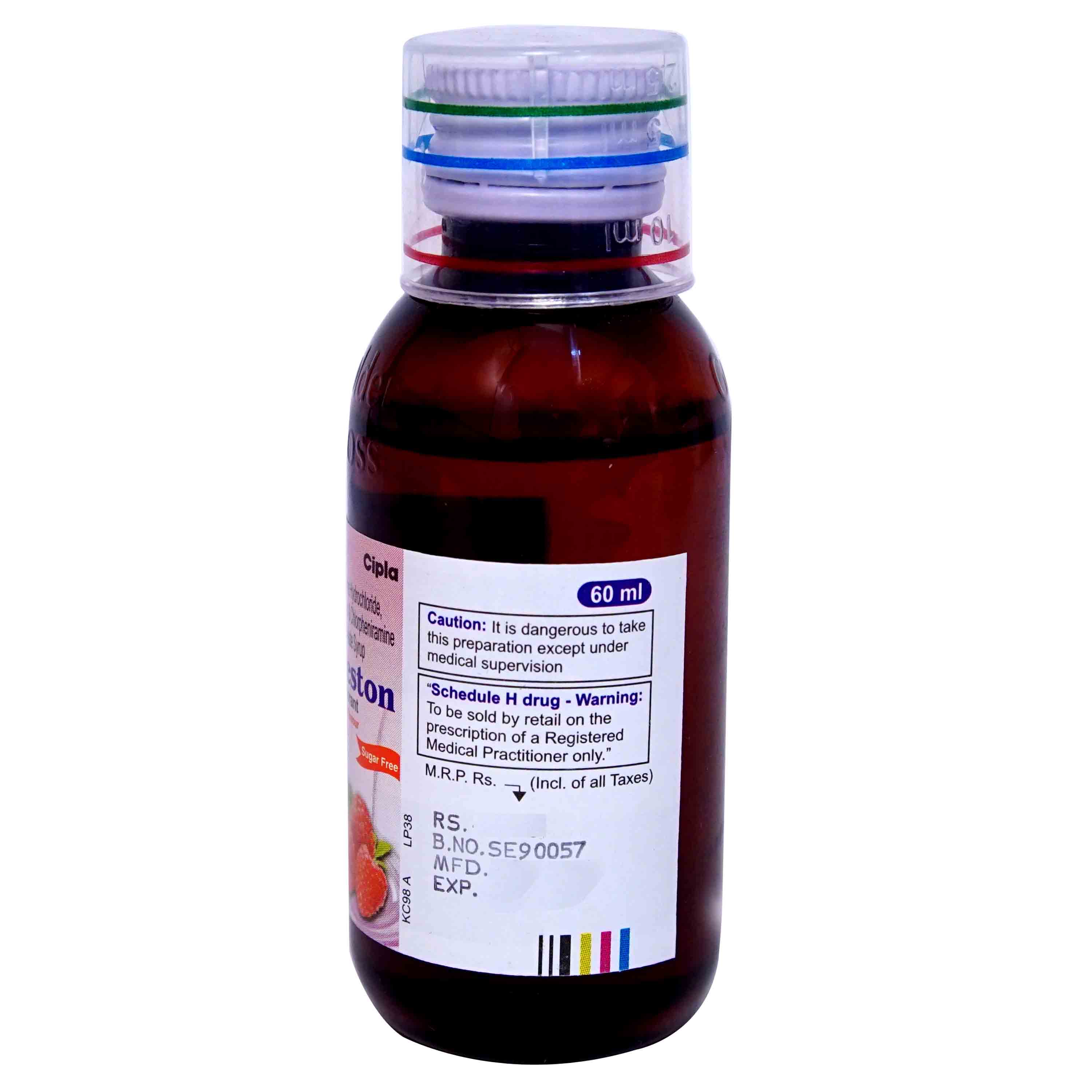 Cheston Sugar Free Raspberry Expectorant 60 ml, Pack of 1 LIQUID Cheston Sugar Free Raspberry Expectorant 60 ml, Pack of 1 LIQUID