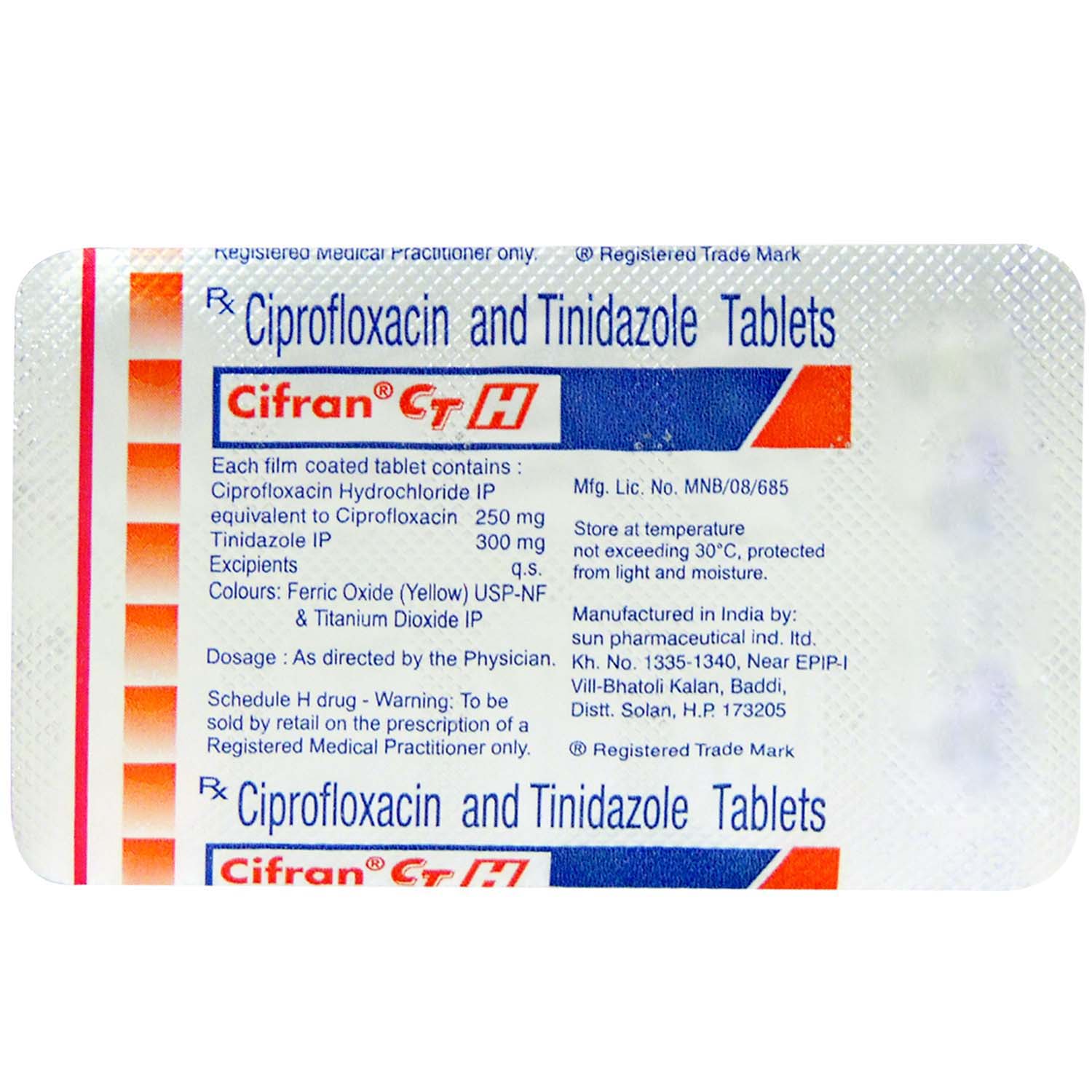 Cifran CT H Tablet 10's, Pack of 10 TABLETS Cifran CT H Tablet 10's, Pack of 10 TABLETS