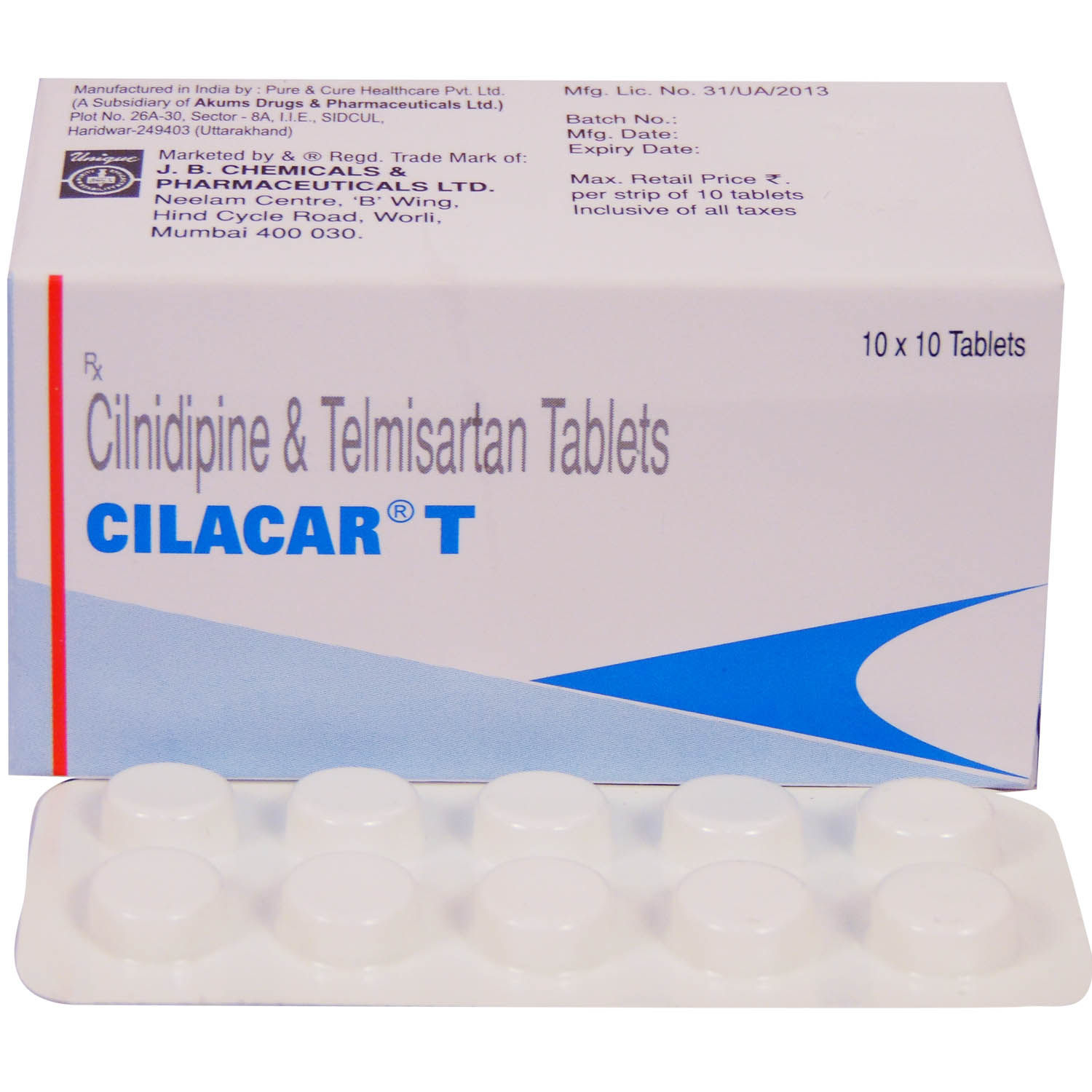 Buy Cilacar T Tablet 10's Online