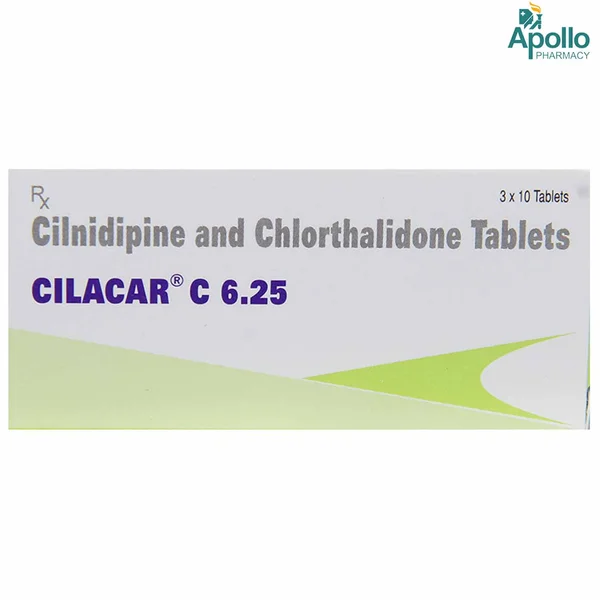 Cilacar C 6.25 Tablet 10's, Pack of 10 TABLETS