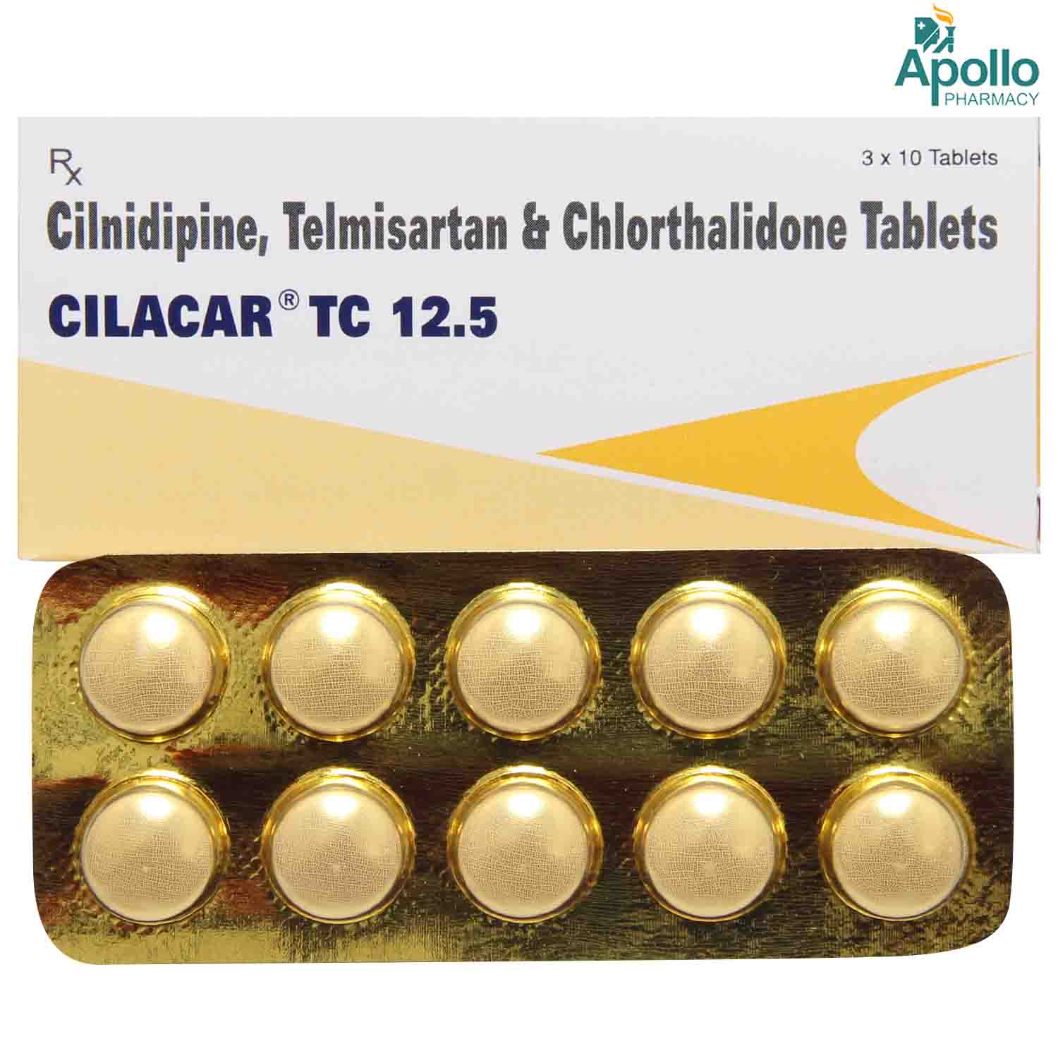 Cilacar TC 12.5 Tablet 10's, Pack of 10 Cilacar TC 12.5 Tablet 10's, Pack of 10