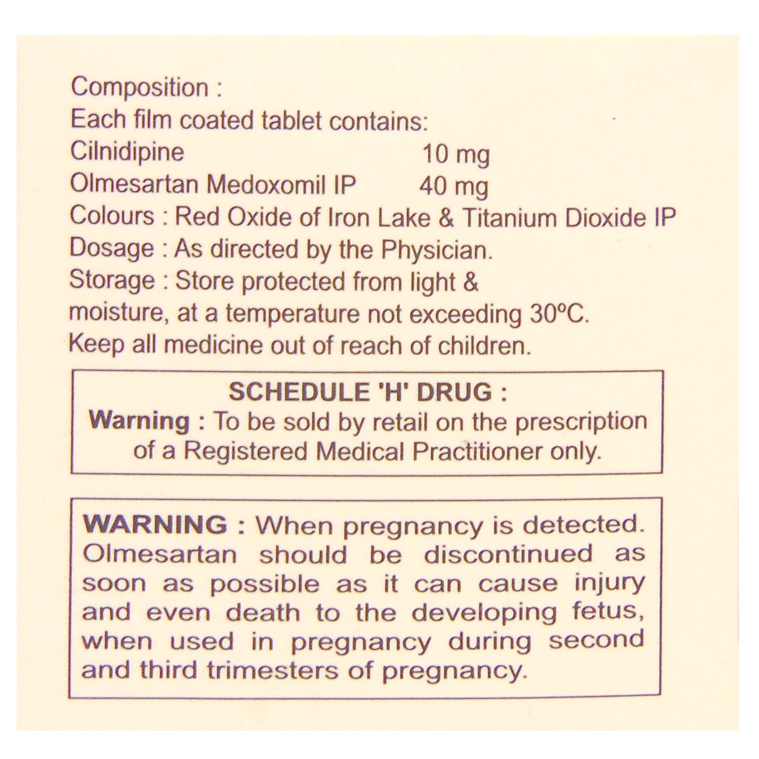 CILIDIN O 40MG TABLET 10'S , Pack of 10 TabletS CILIDIN O 40MG TABLET 10'S , Pack of 10 TabletS