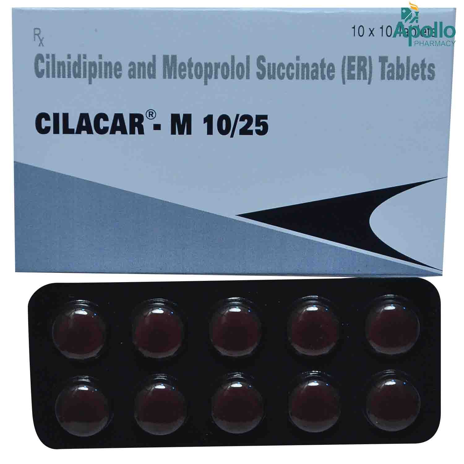 Cilacar-M 10/25 Tablet 10's, Pack of 10 TABLETS Cilacar-M 10/25 Tablet 10's, Pack of 10 TABLETS