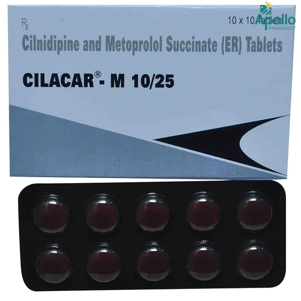 Cilacar-M 10/25 Tablet 10's, Pack of 10 TABLETS
