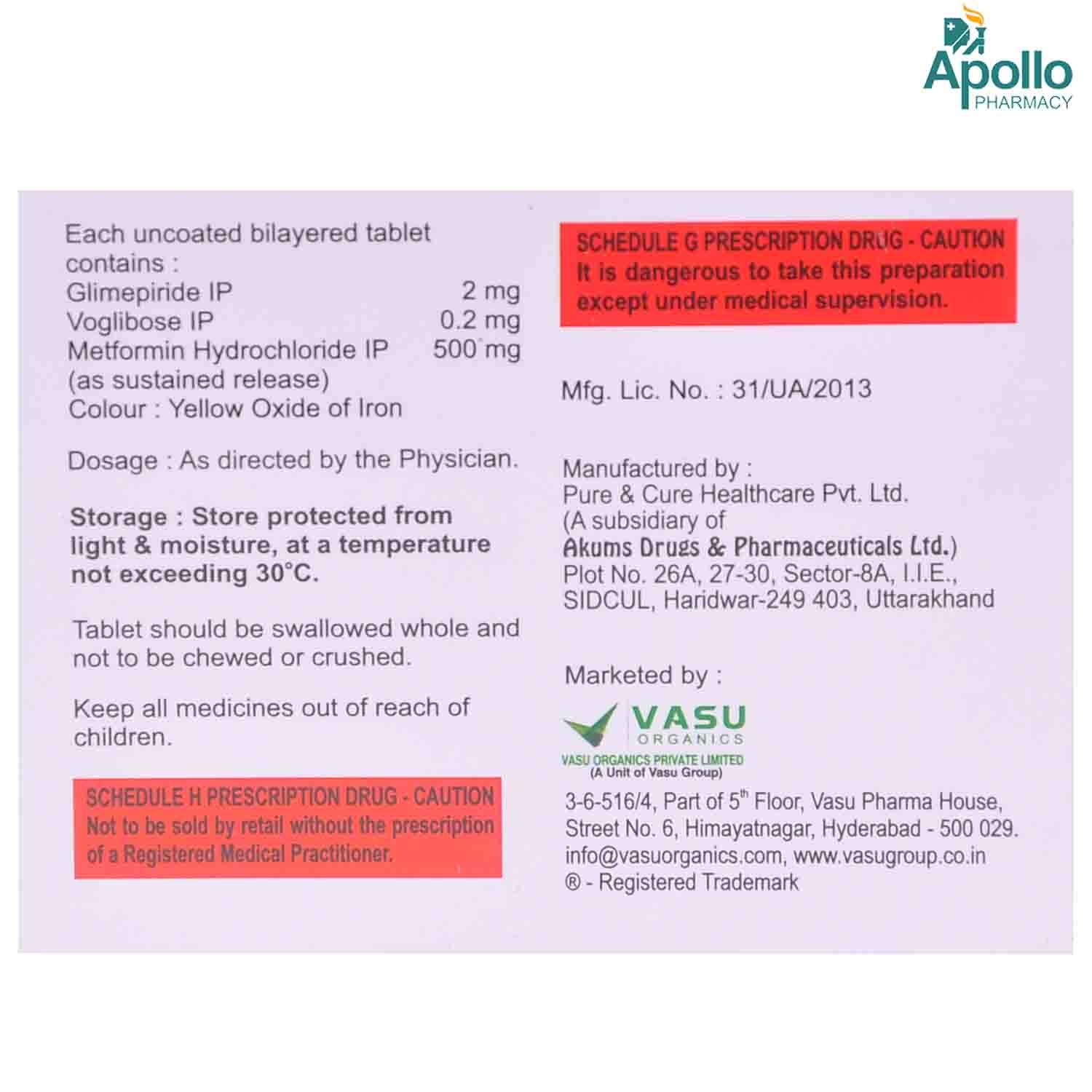 Cilvoryl MV 2 Tablet 10's, Pack of 10 TABLETS Cilvoryl MV 2 Tablet 10's, Pack of 10 TABLETS