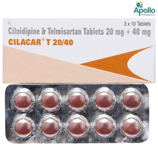 Cilacar T 20 mg/40 mg Tablet 10's, Pack of 10 TABLETS
