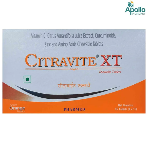 Citravite XT Orange Chewable Tablet 15's, Pack of 15