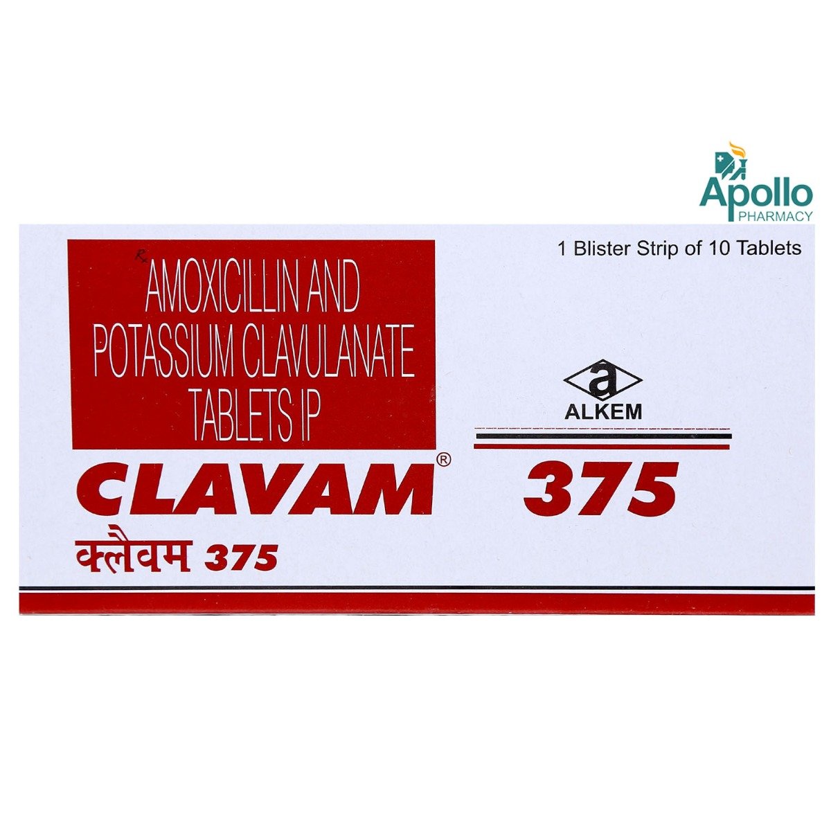 Clavam 375 Tablet 10's, Pack of 10 TABLETS Clavam 375 Tablet 10's, Pack of 10 TABLETS