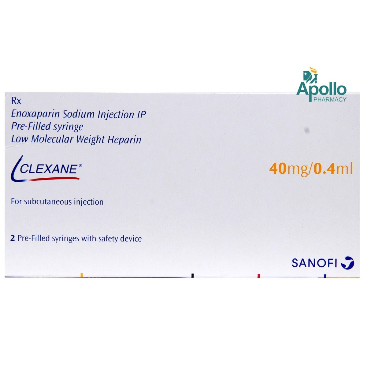Clexane 40 mg Injection 0.4 ml, Pack of 1 INJECTION Clexane 40 mg Injection 0.4 ml, Pack of 1 INJECTION