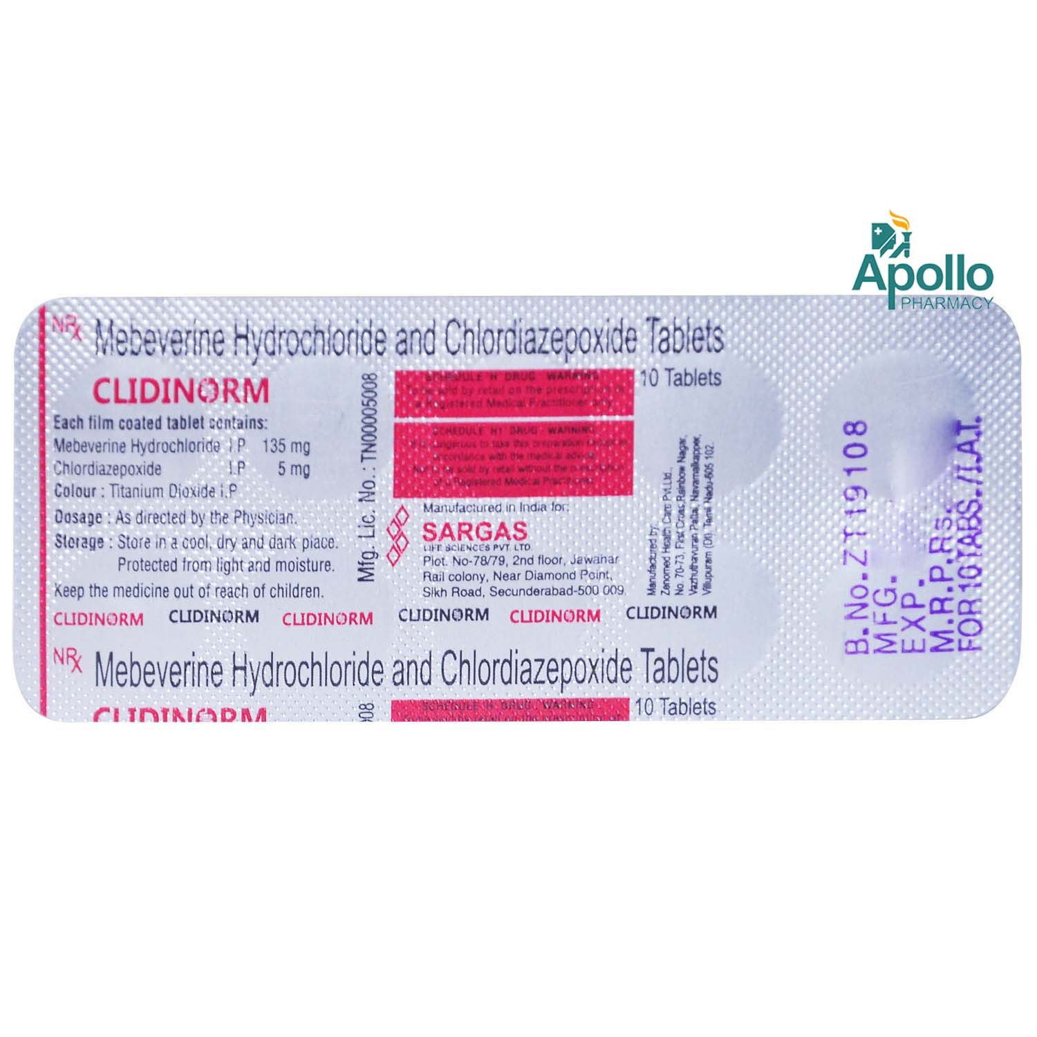 CLIDINORM TABLET 10'S, Pack of 10 TabletS CLIDINORM TABLET 10'S, Pack of 10 TabletS