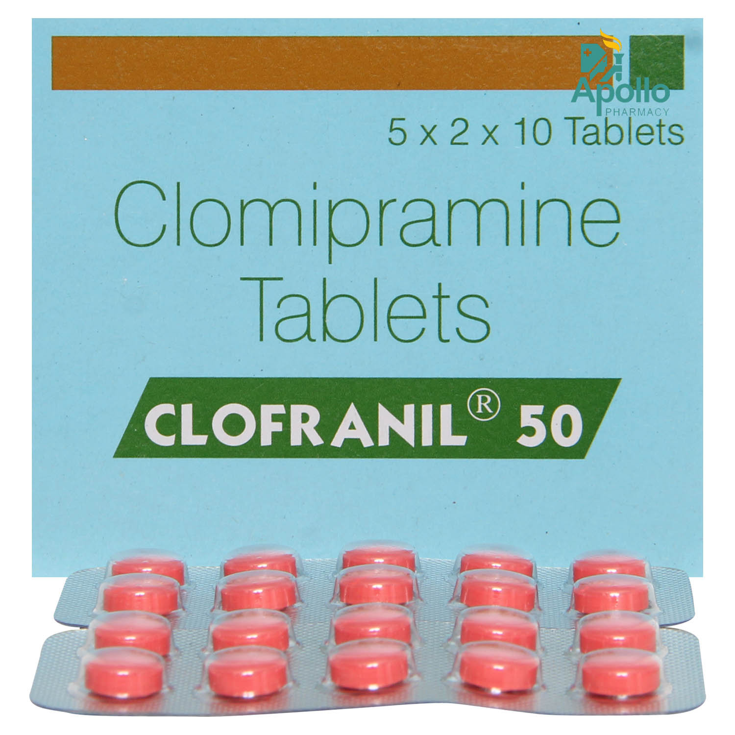 Clofranil 50 Tablet 10's, Pack of 10 TABLETS Clofranil 50 Tablet 10's, Pack of 10 TABLETS
