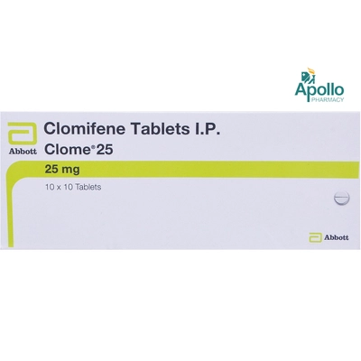 Clome 25mg Tablet 10's, Pack of 10 TABLETS