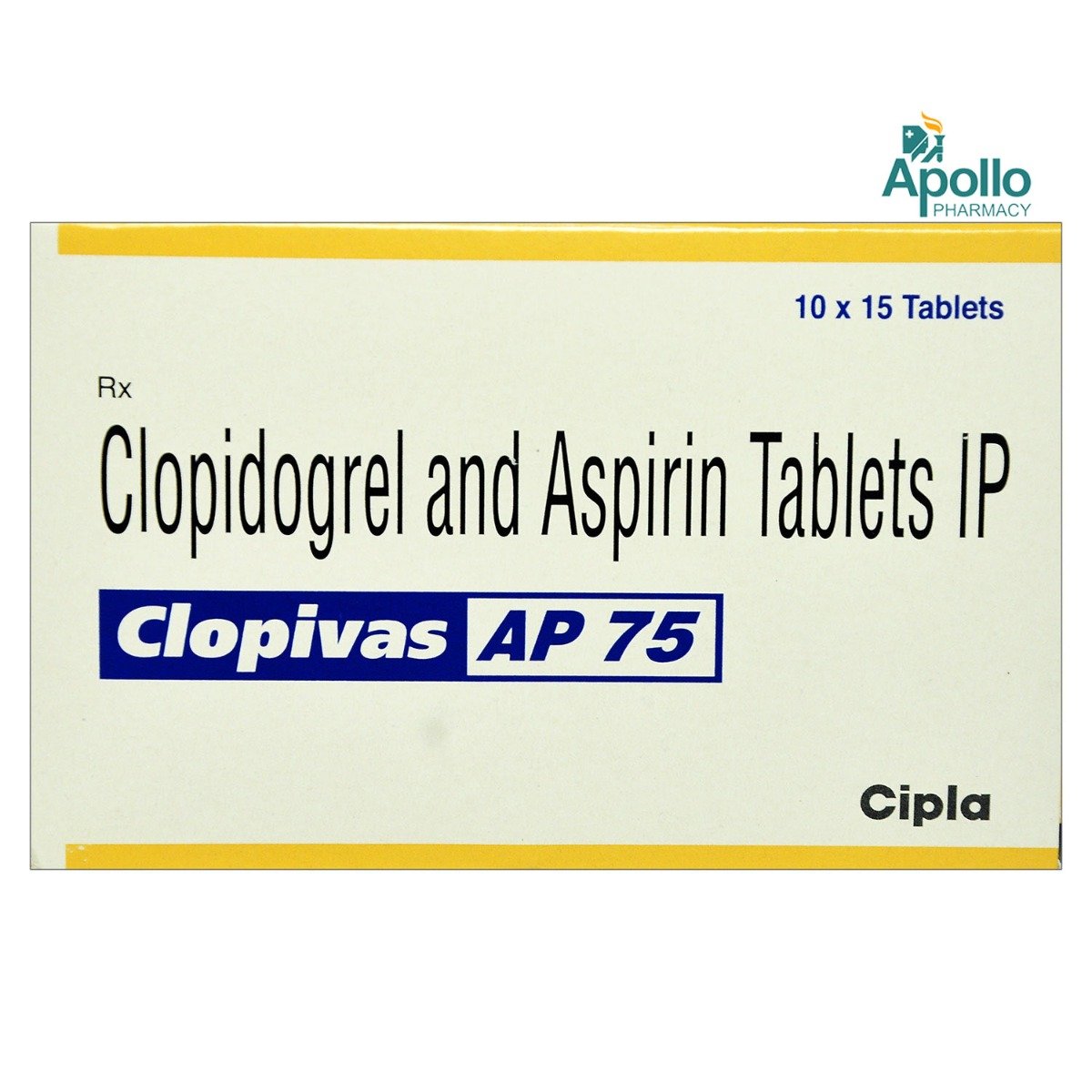 Clopivas AP 75 Tablet 15's, Pack of 15 TABLETS Clopivas AP 75 Tablet 15's, Pack of 15 TABLETS