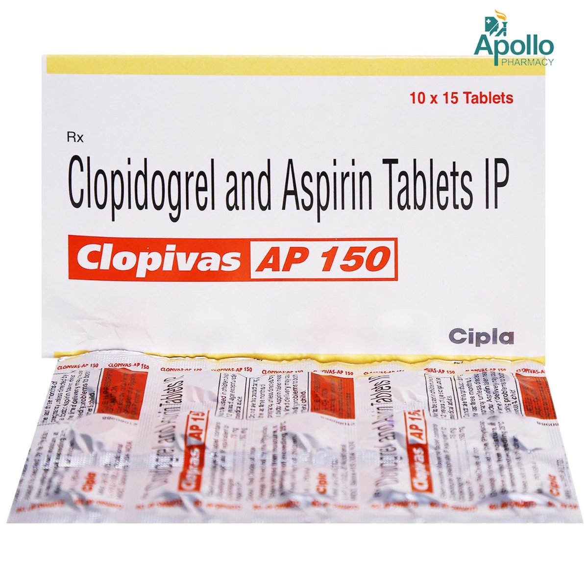 Clopivas AP 150 Tablet 15's, Pack of 15 TABLETS Clopivas AP 150 Tablet 15's, Pack of 15 TABLETS