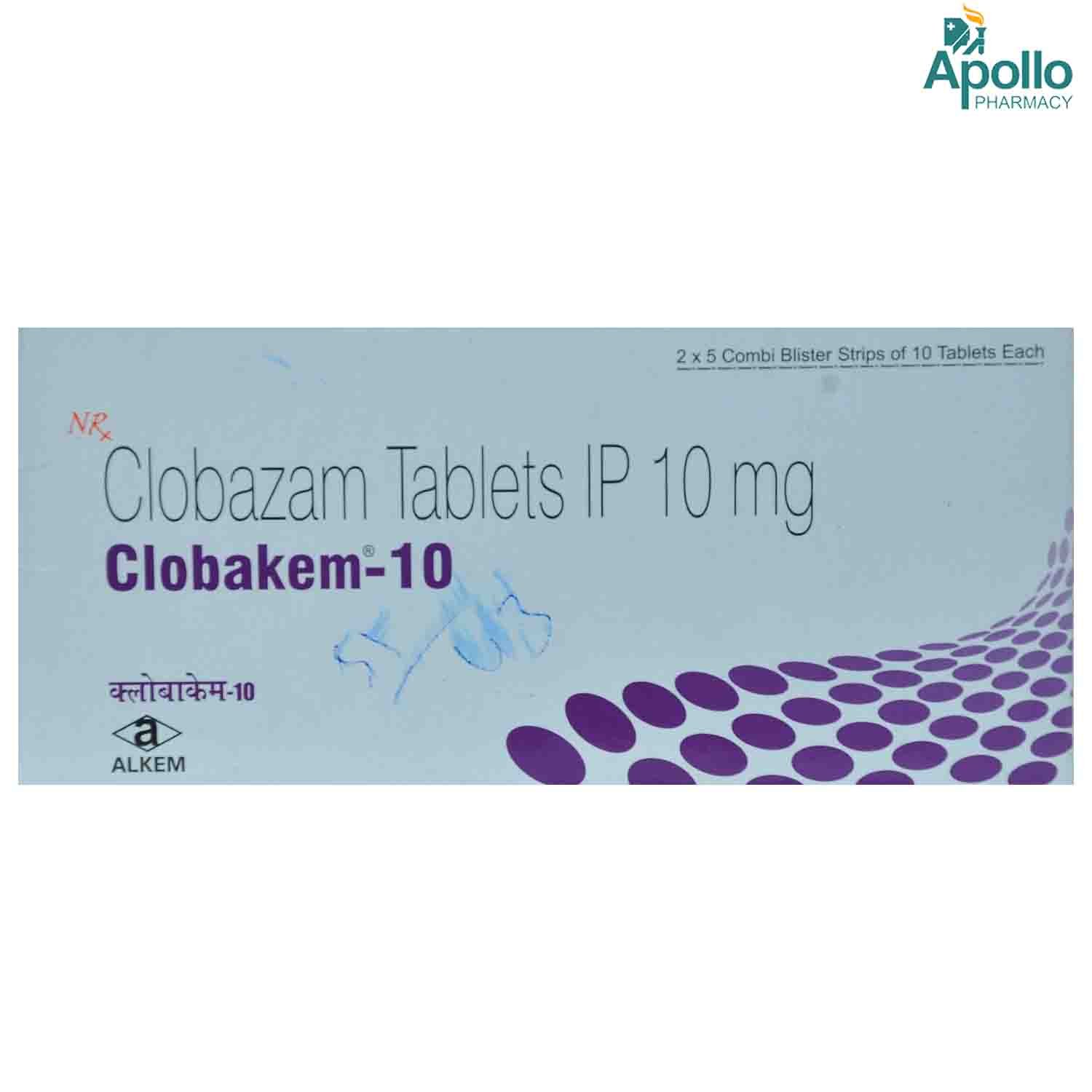 Clobakem 10 mg Tablet 10's, Pack of 10 TabletS Clobakem 10 mg Tablet 10's, Pack of 10 TabletS
