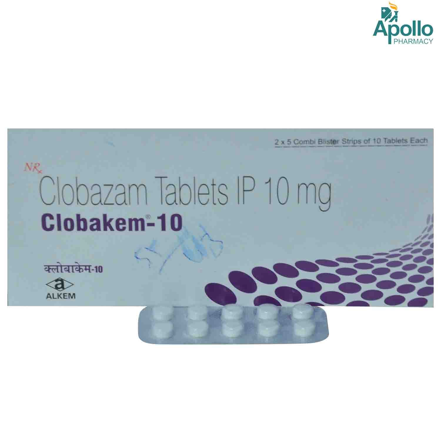 Clobakem 10 mg Tablet 10's, Pack of 10 TabletS Clobakem 10 mg Tablet 10's, Pack of 10 TabletS