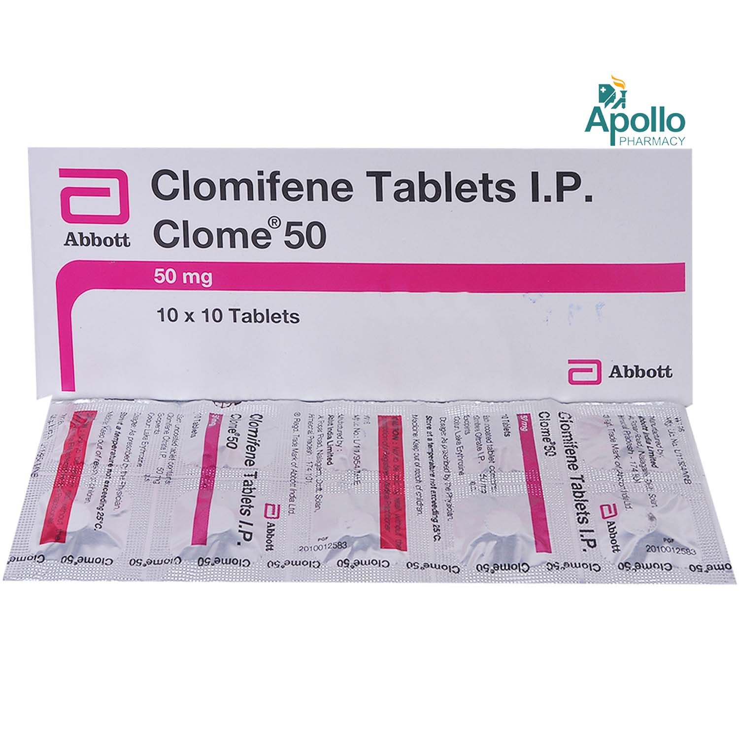 Clome 50 Tablet 10's, Pack of 10 TABLETS Clome 50 Tablet 10's, Pack of 10 TABLETS