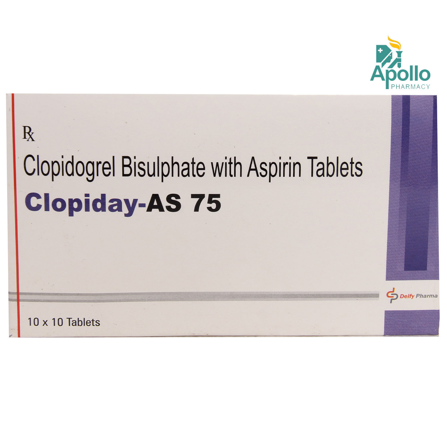 Clopiday AS 75 Tablet 10's, Pack of 10 TABLETS Clopiday AS 75 Tablet 10's, Pack of 10 TABLETS