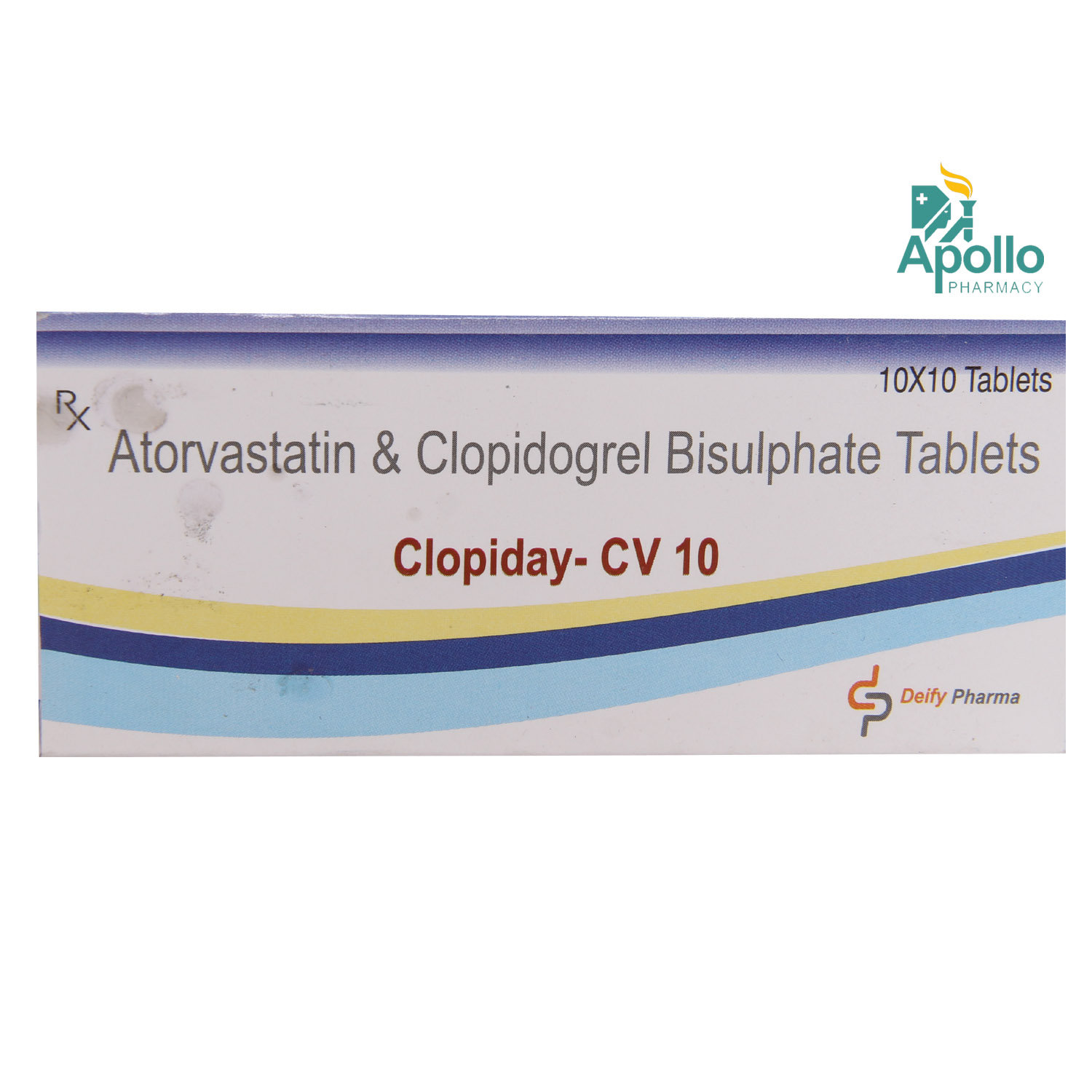 Clopiday CV 10 Tablet 10's, Pack of 10 TABLETS Clopiday CV 10 Tablet 10's, Pack of 10 TABLETS