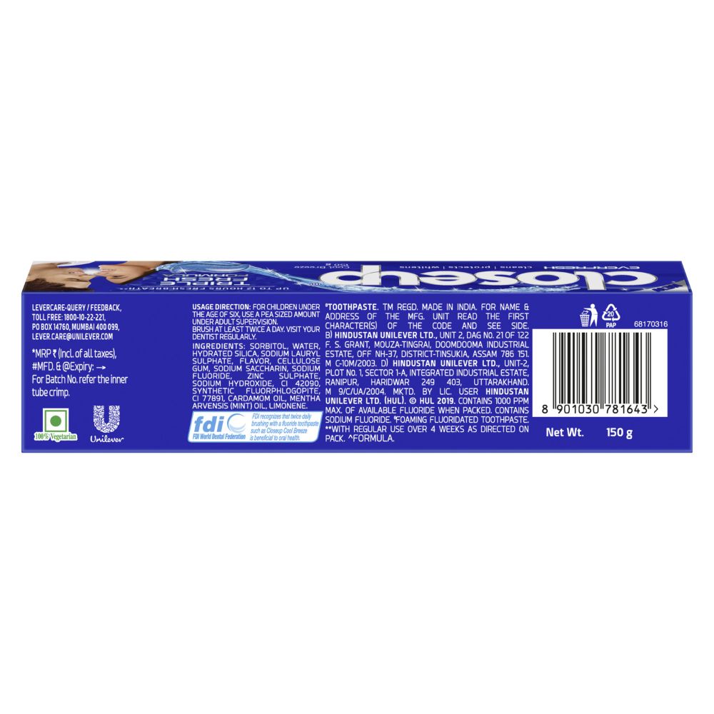 Closeup Everfresh Cool Breeze Toothpaste, 150 gm, Pack of 1 Closeup Everfresh Cool Breeze Toothpaste, 150 gm, Pack of 1