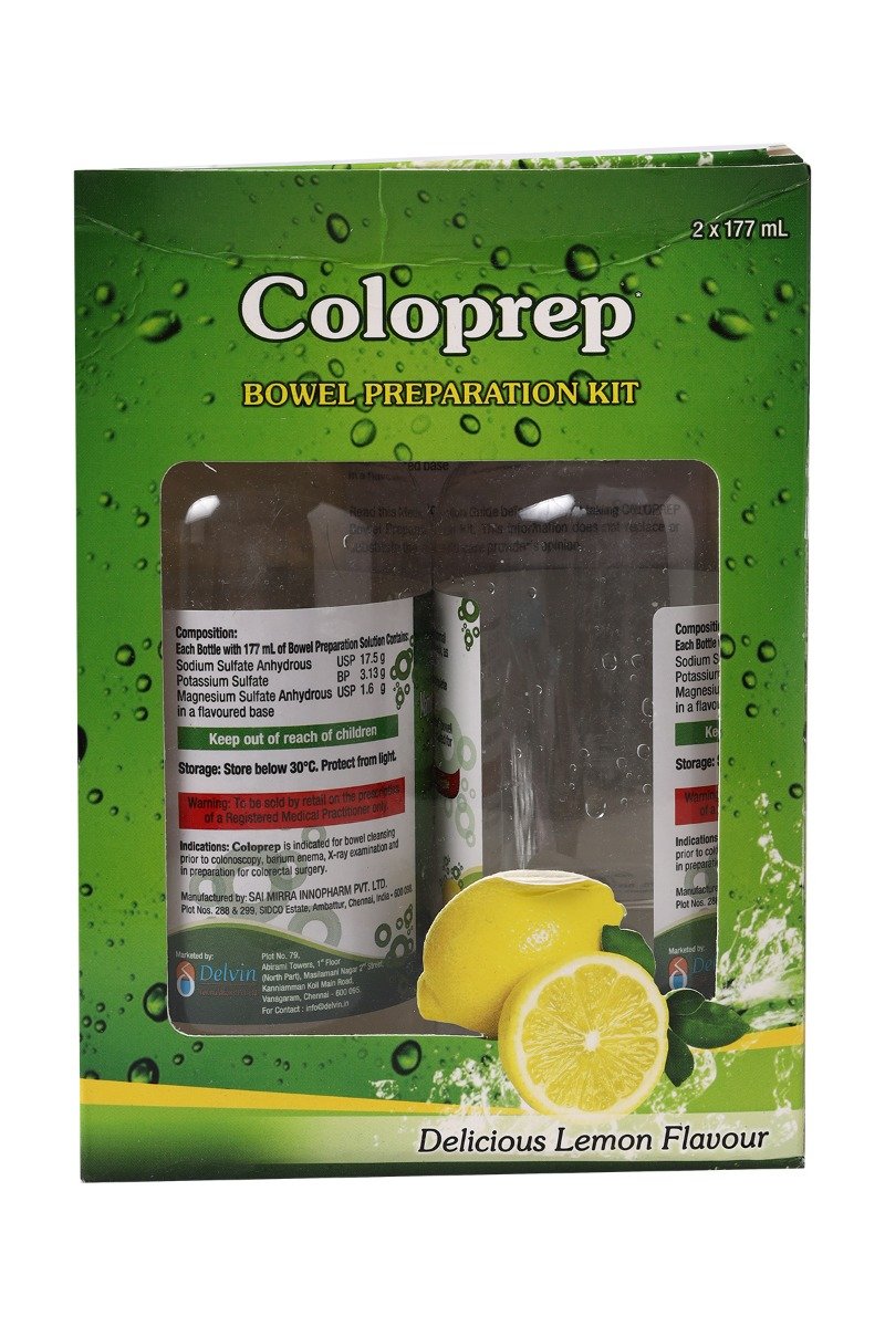Coloprep Bowel Preparation Kit 177ml Each Delicious Lemon 2's, Pack of 1 Coloprep Bowel Preparation Kit 177ml Each Delicious Lemon 2's, Pack of 1