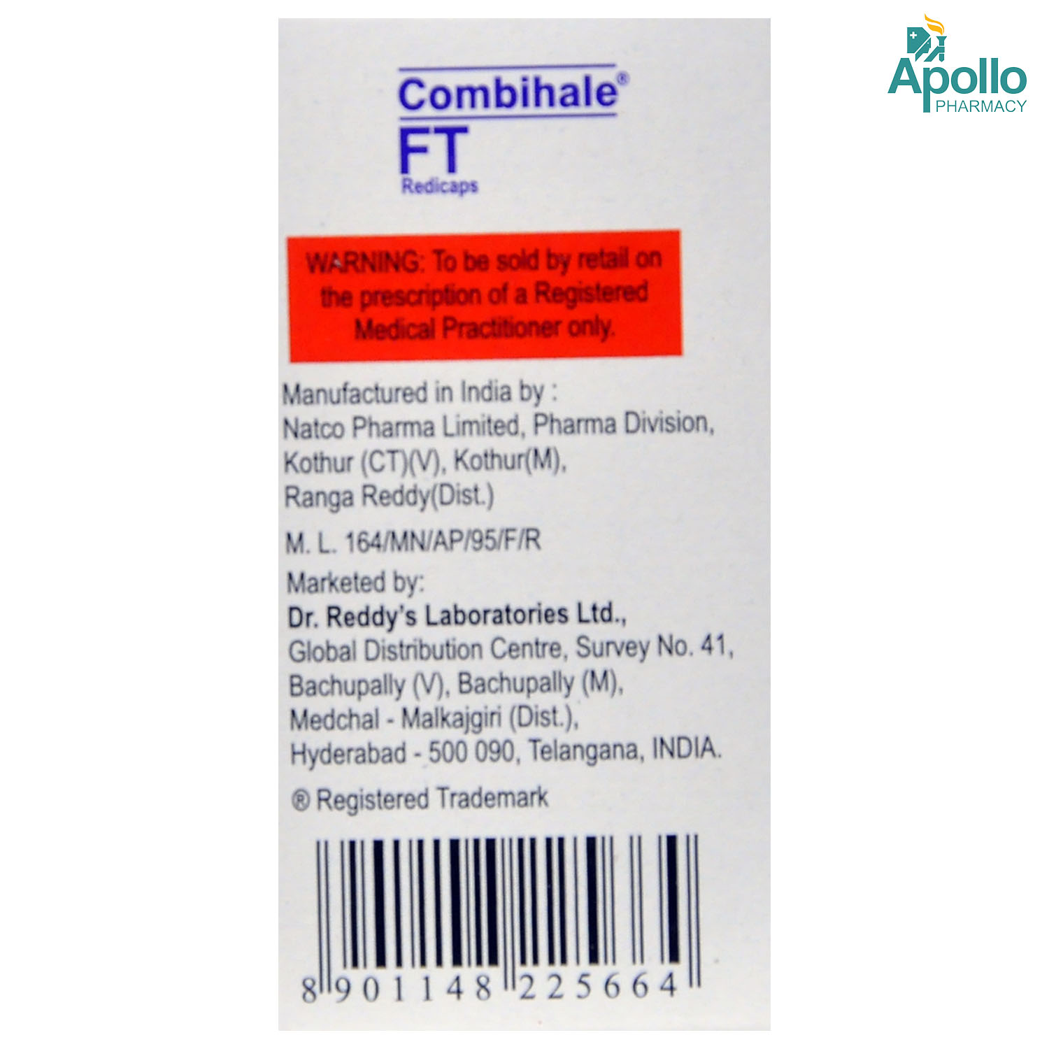 Combihale FT Redicaps 30's, Pack of 1 Redicaps Combihale FT Redicaps 30's, Pack of 1 Redicaps