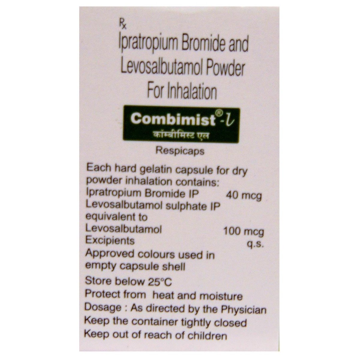 Combimist-L Respicap 30's, Pack of 1 CAPSULE Combimist-L Respicap 30's, Pack of 1 CAPSULE