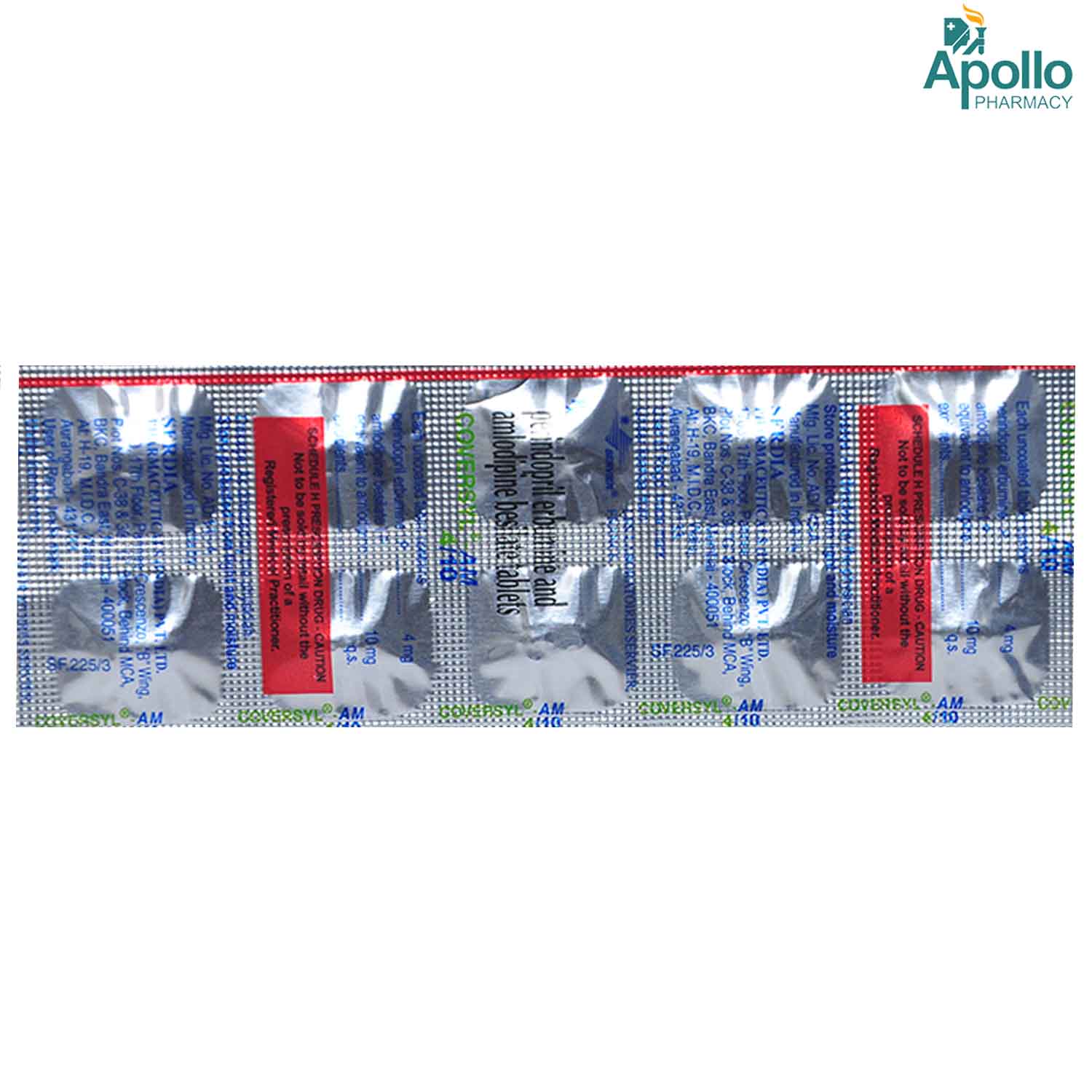 Coversyl-AM 4/10 Tablet 10's, Pack of 10 TABLETS Coversyl-AM 4/10 Tablet 10's, Pack of 10 TABLETS