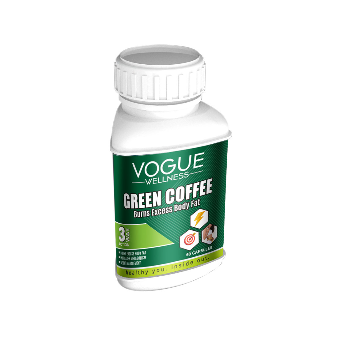 Vogue Wellness Green Coffee, 60 Capsules, Pack of 1 Vogue Wellness Green Coffee, 60 Capsules, Pack of 1