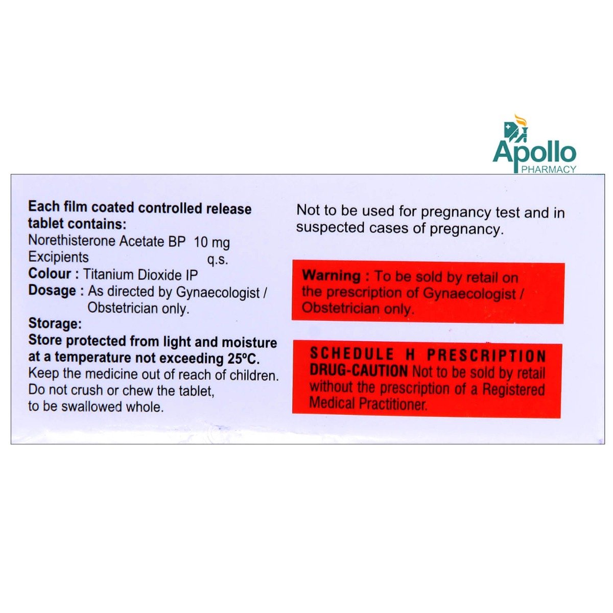 Crina-NCR 10 mg Tablet 10's, Pack of 10 TABLETS Crina-NCR 10 mg Tablet 10's, Pack of 10 TABLETS