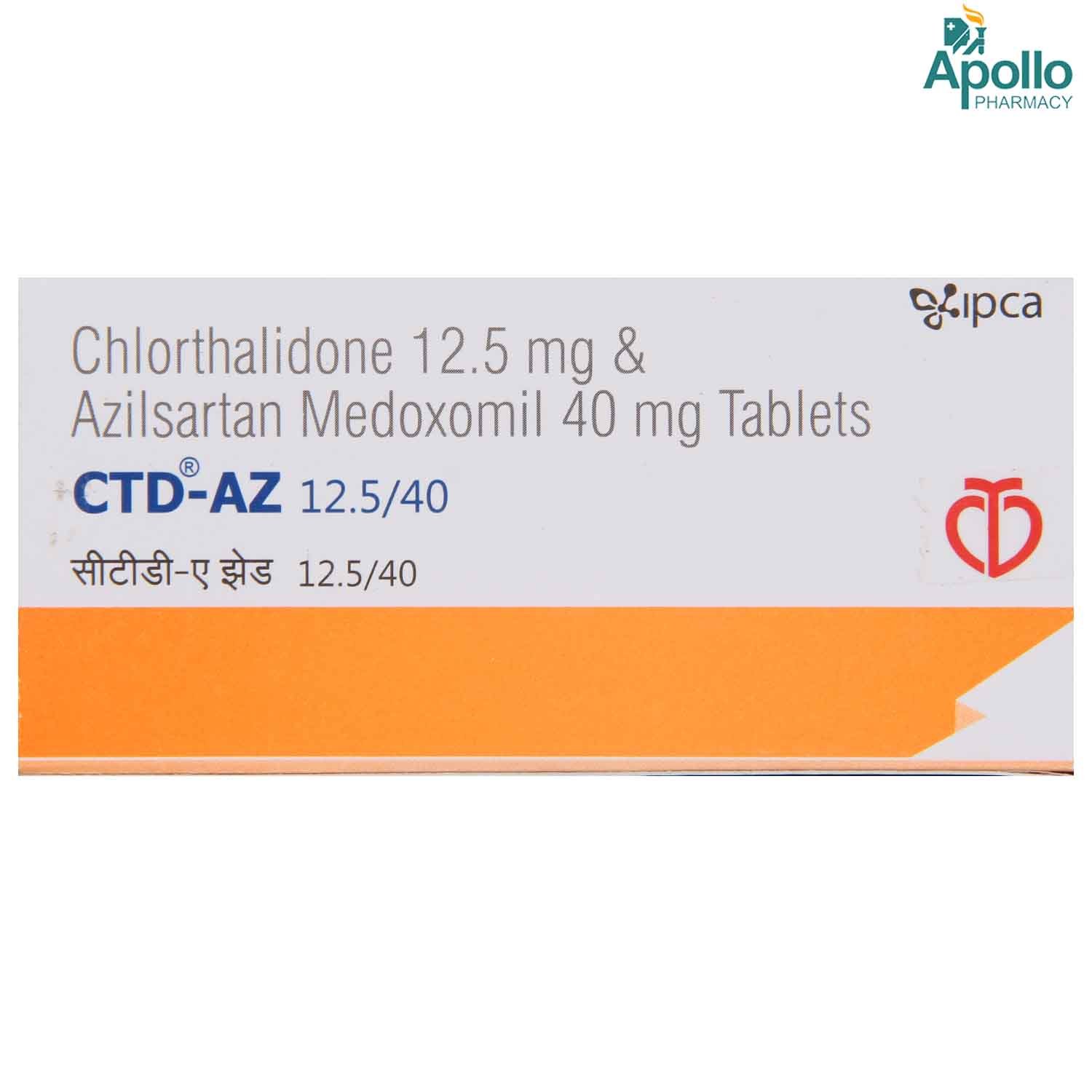 CTD-AZ 12.5/40 Tablet 10's, Pack of 10 TABLETS CTD-AZ 12.5/40 Tablet 10's, Pack of 10 TABLETS
