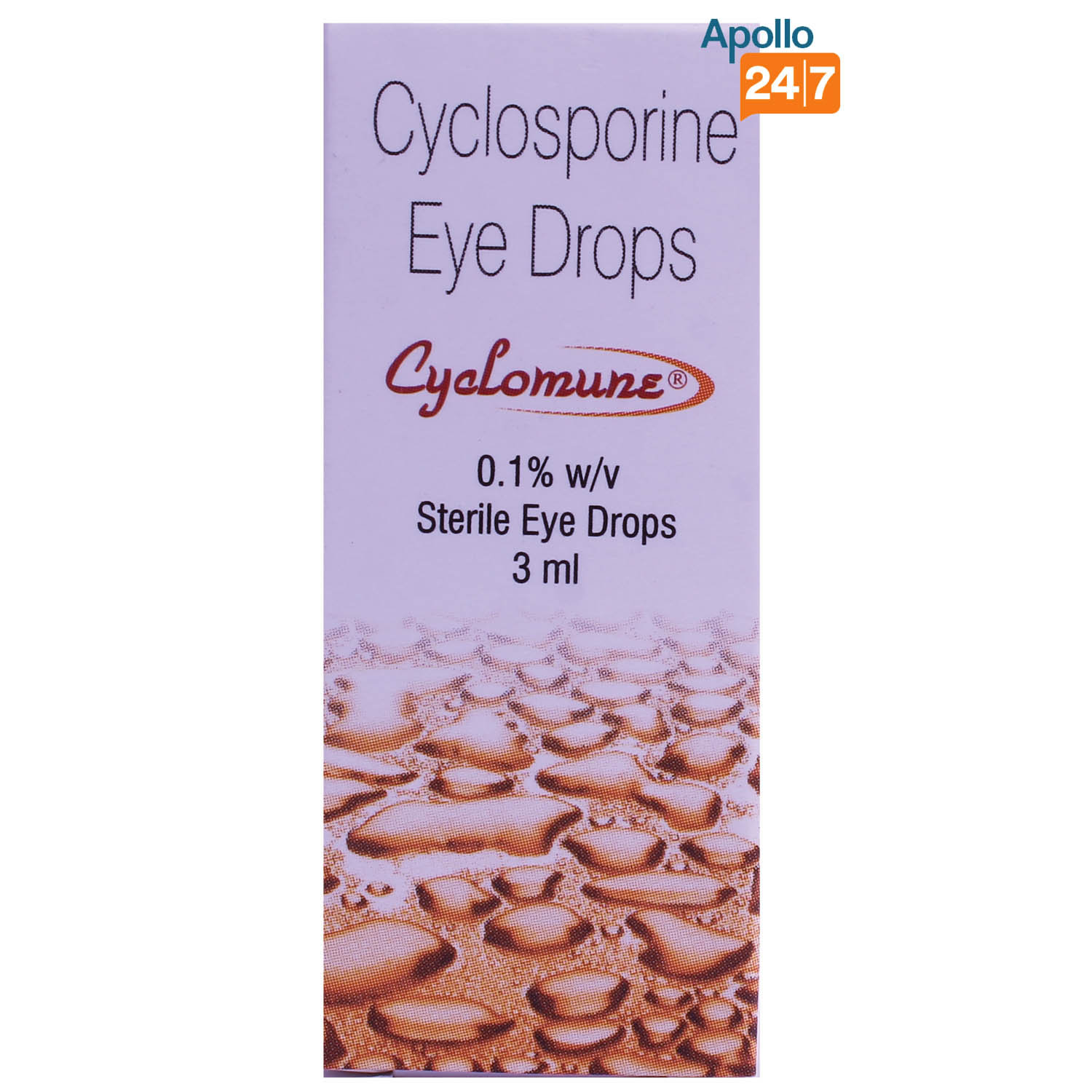 Cyclomune 0.1% Eye Drops 3 ml, Pack of 1 EYE DROPS Cyclomune 0.1% Eye Drops 3 ml, Pack of 1 EYE DROPS