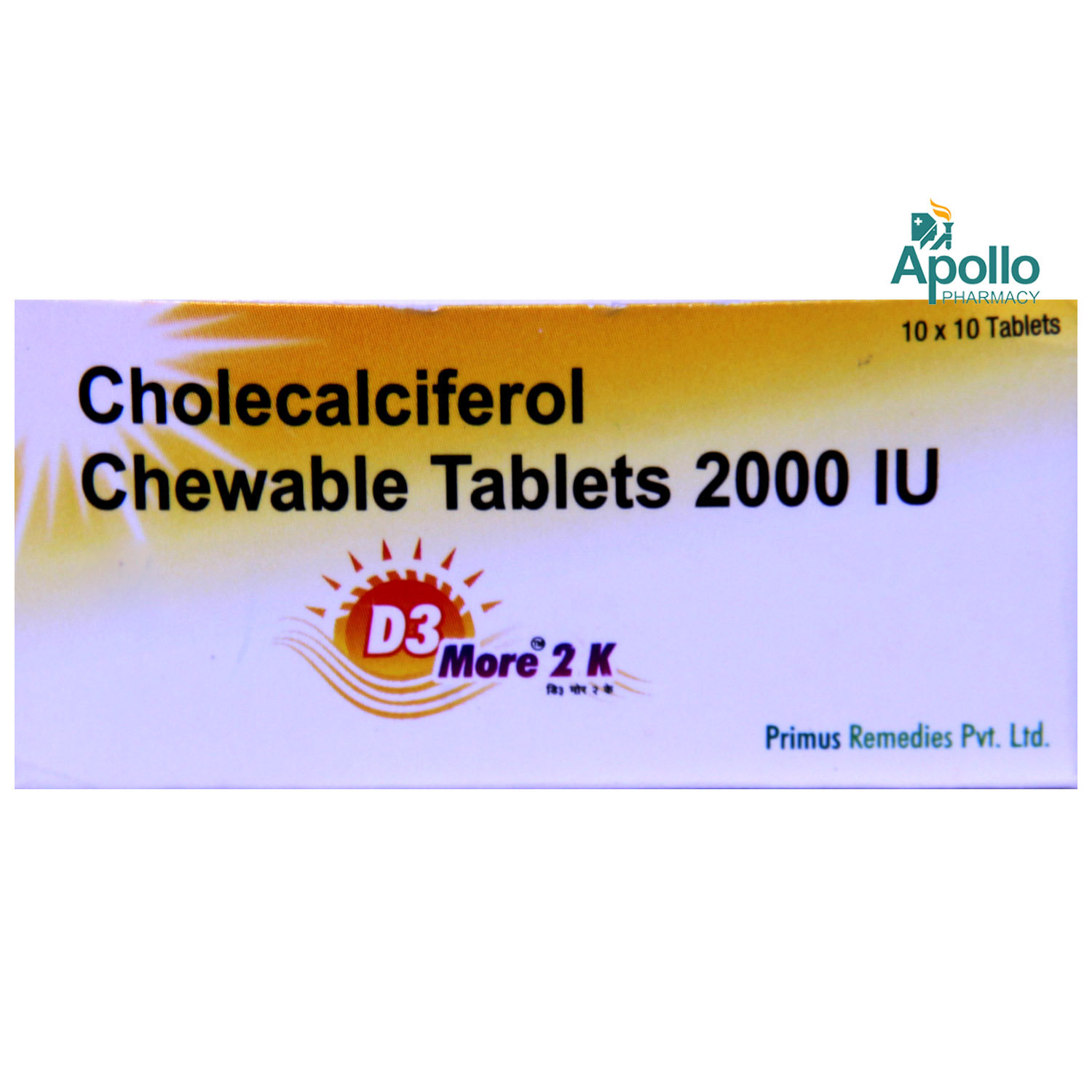 D3 More 2K Chewable Tablet 10's, Pack of 10 D3 More 2K Chewable Tablet 10's, Pack of 10