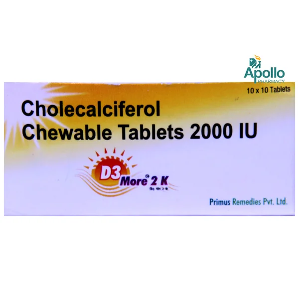 D3 More 2K Chewable Tablet 10's, Pack of 10