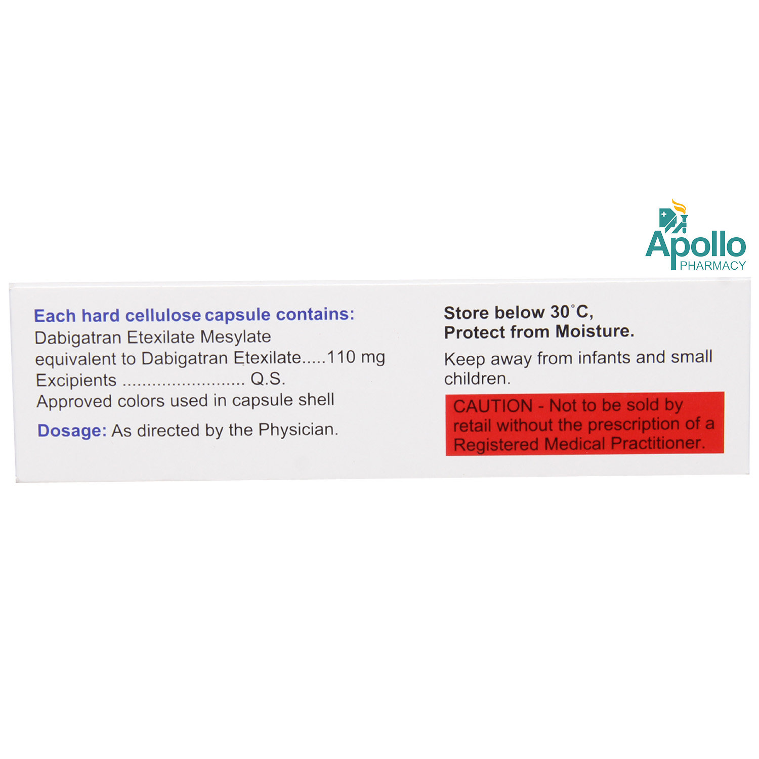 Dabipla 110 Capsule 10's, Pack of 10 CAPSULES Dabipla 110 Capsule 10's, Pack of 10 CAPSULES