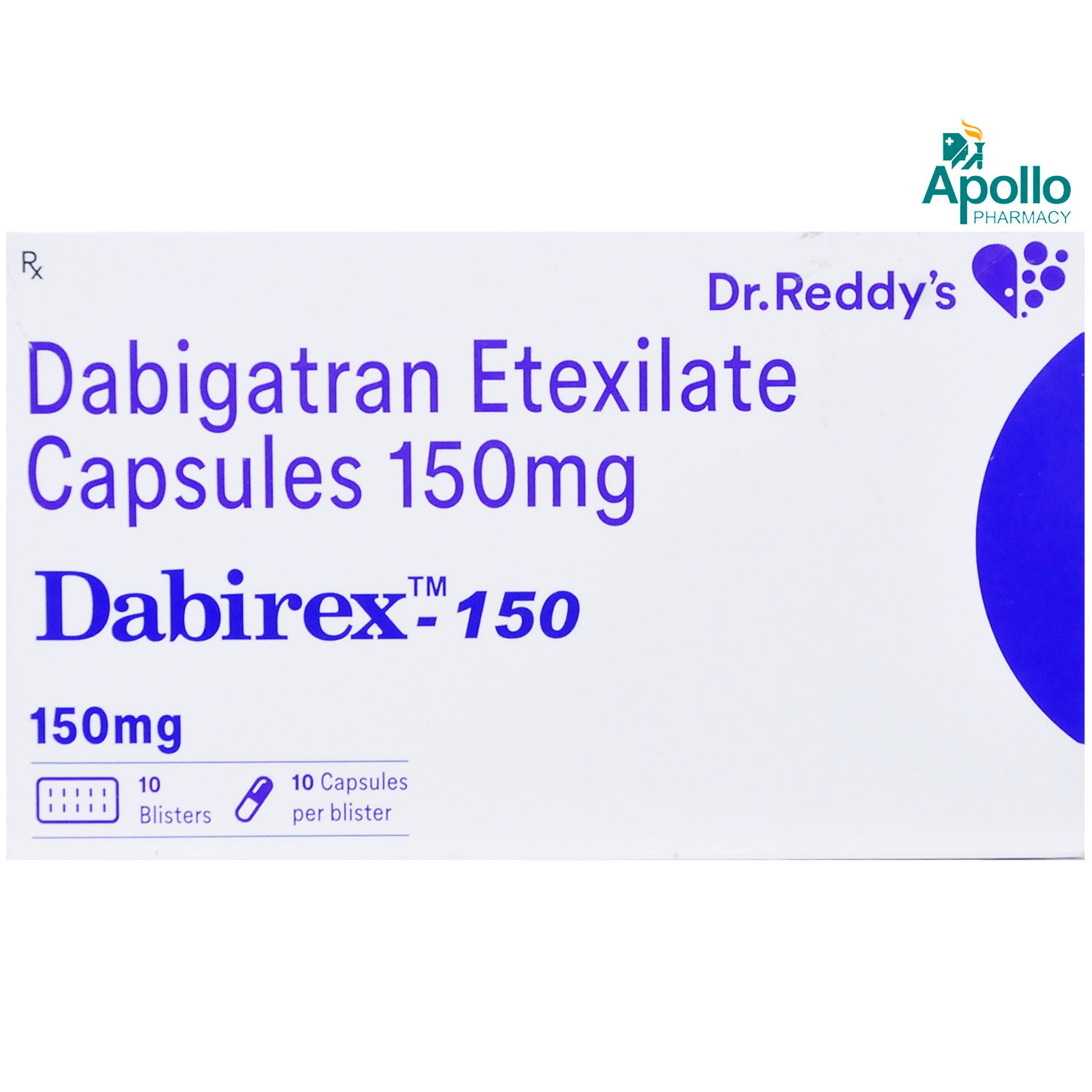 Dabirex 150 Capsule 10's, Pack of 10 CapsuleS Dabirex 150 Capsule 10's, Pack of 10 CapsuleS