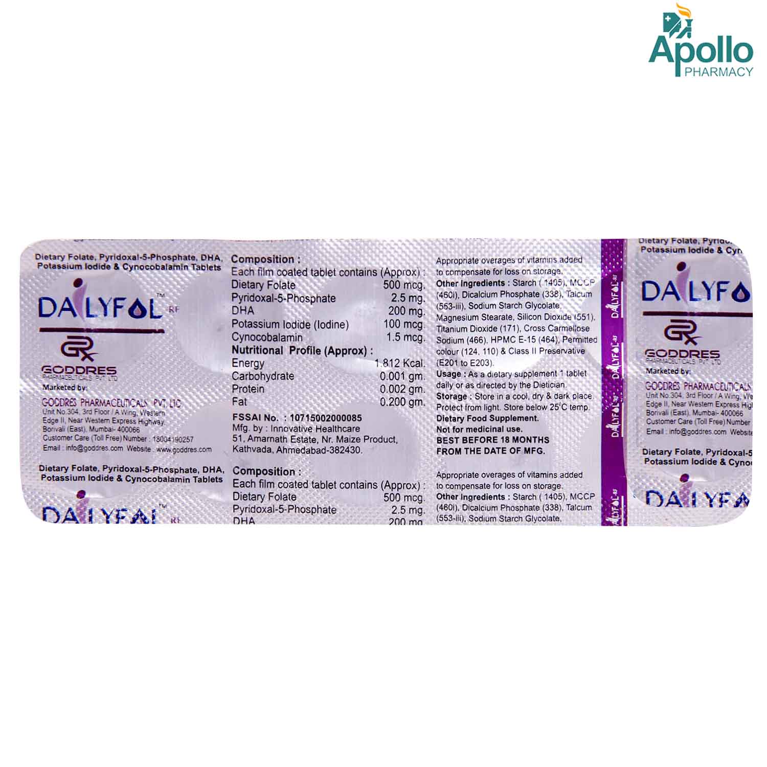 Dailyfol Tablet 10's, Pack of 10 Dailyfol Tablet 10's, Pack of 10