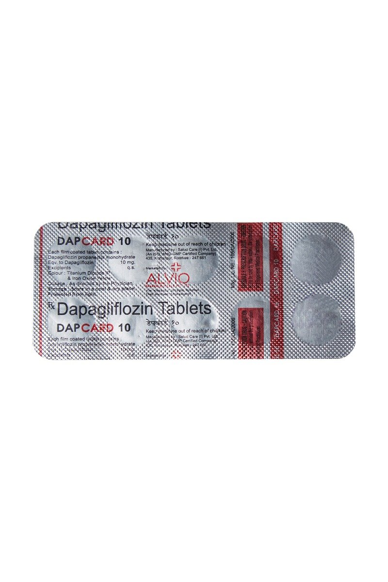 Dapcard 10 mg Tablet 10's, Pack of 10 TabletS Dapcard 10 mg Tablet 10's, Pack of 10 TabletS
