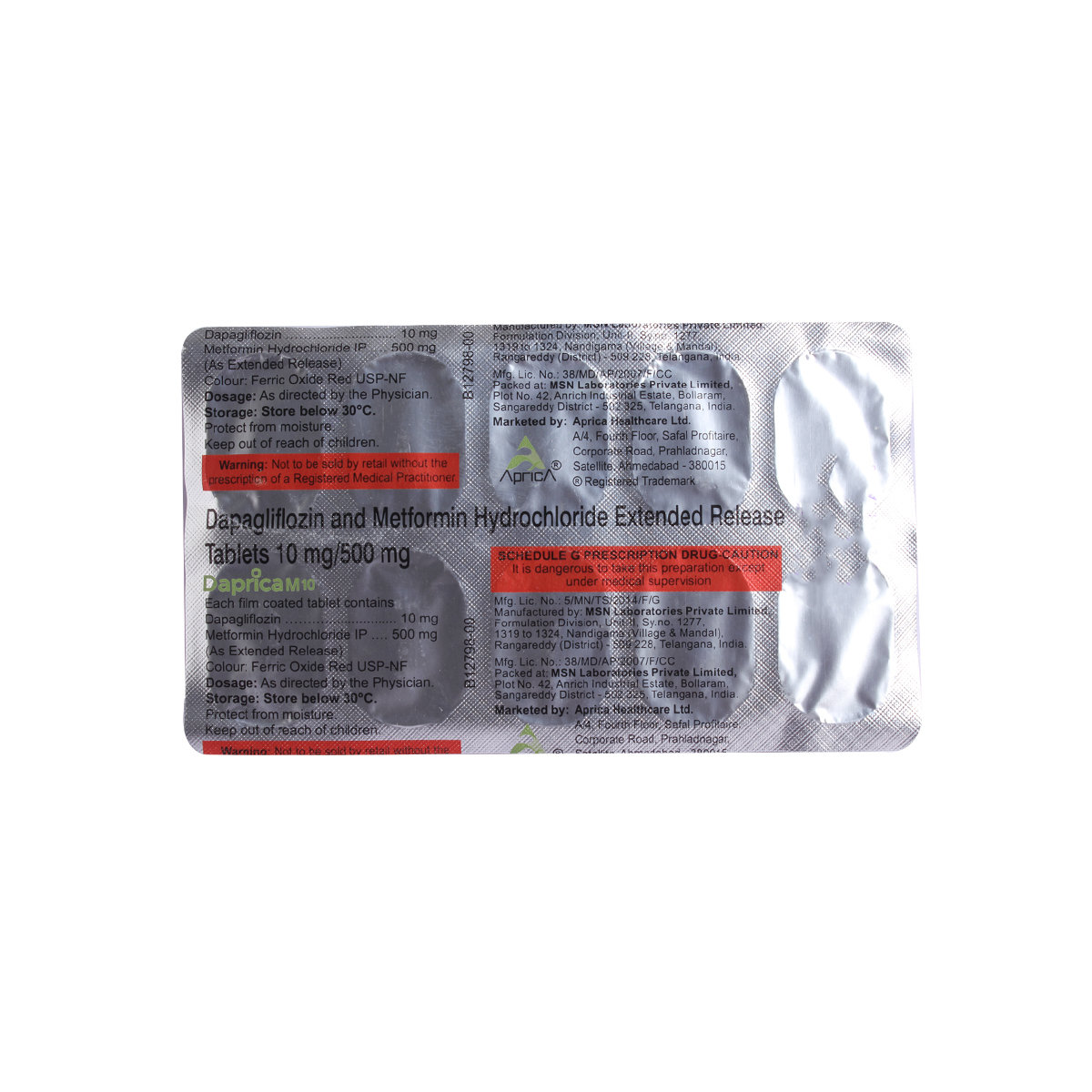 Daprica M 10 Tablet 10's, Pack of 10 TABLETS Daprica M 10 Tablet 10's, Pack of 10 TABLETS