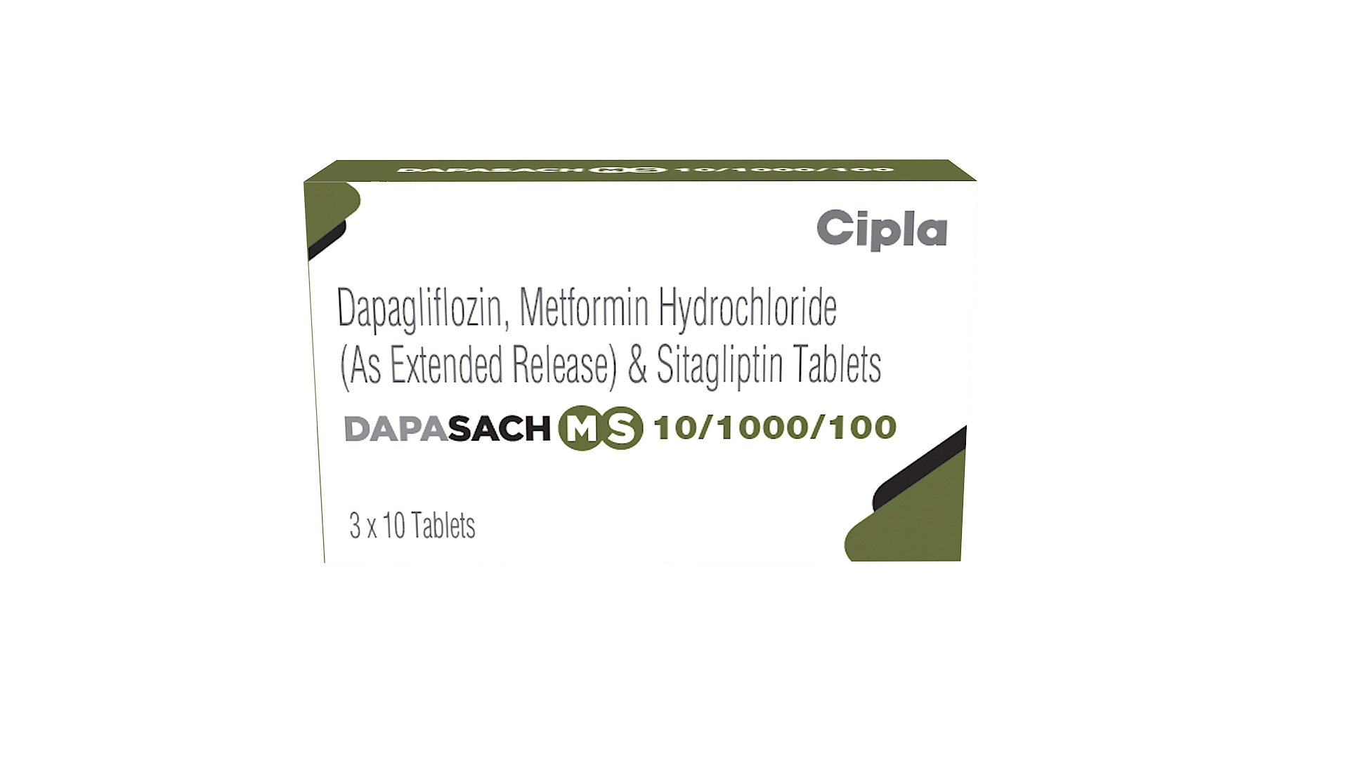 Dapasach MS 10/1000/100 Tablet 10's, Pack of 10 TABLETS Dapasach MS 10/1000/100 Tablet 10's, Pack of 10 TABLETS