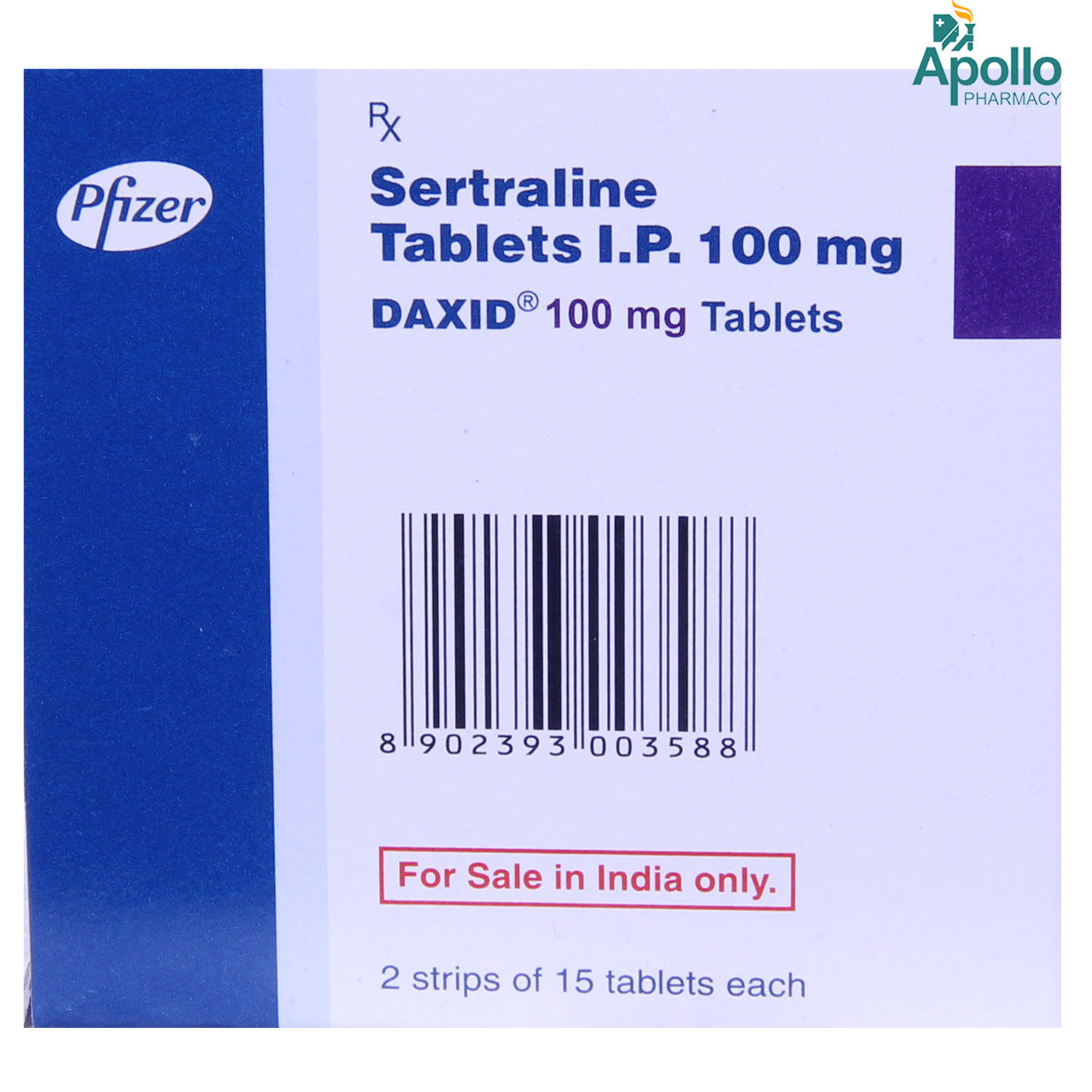Daxid 100 Tablet 15's, Pack of 15 TABLETS Daxid 100 Tablet 15's, Pack of 15 TABLETS