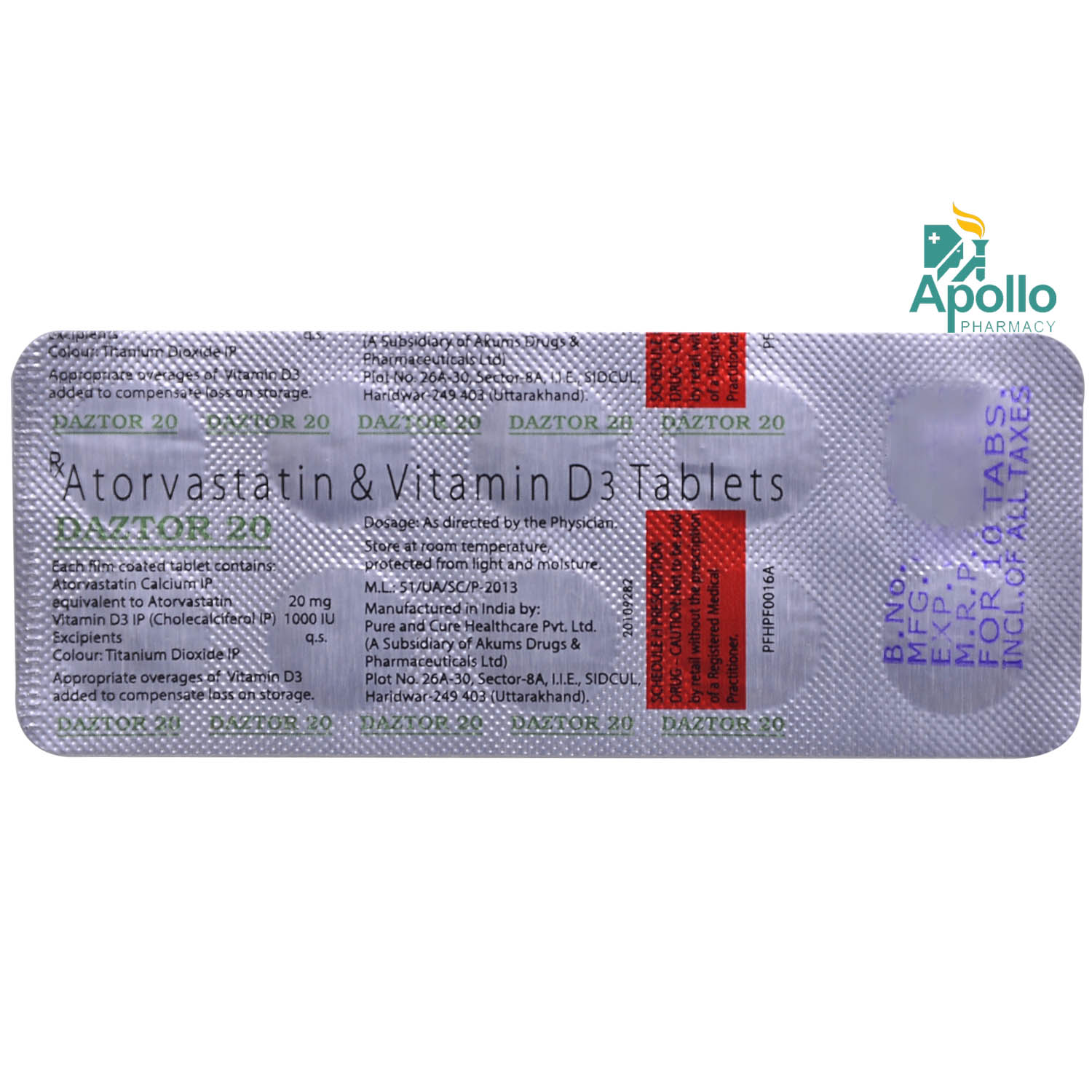 Daztor 20 Tablet 10's, Pack of 10 Daztor 20 Tablet 10's, Pack of 10