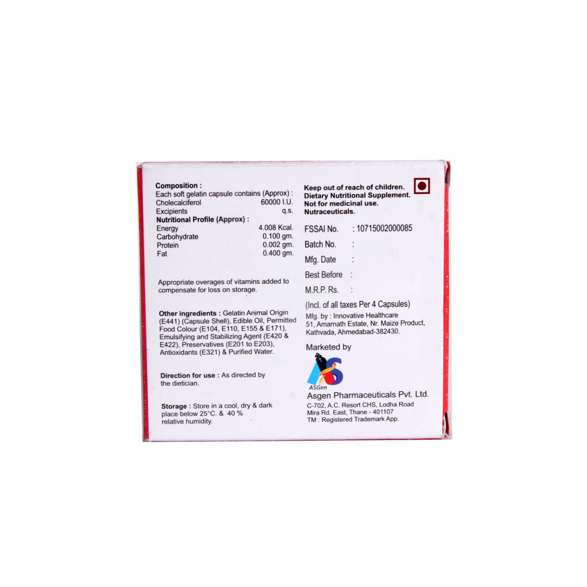 Dbon 60K Soft Gelatin Capsule 4's, Pack of 4 Dbon 60K Soft Gelatin Capsule 4's, Pack of 4