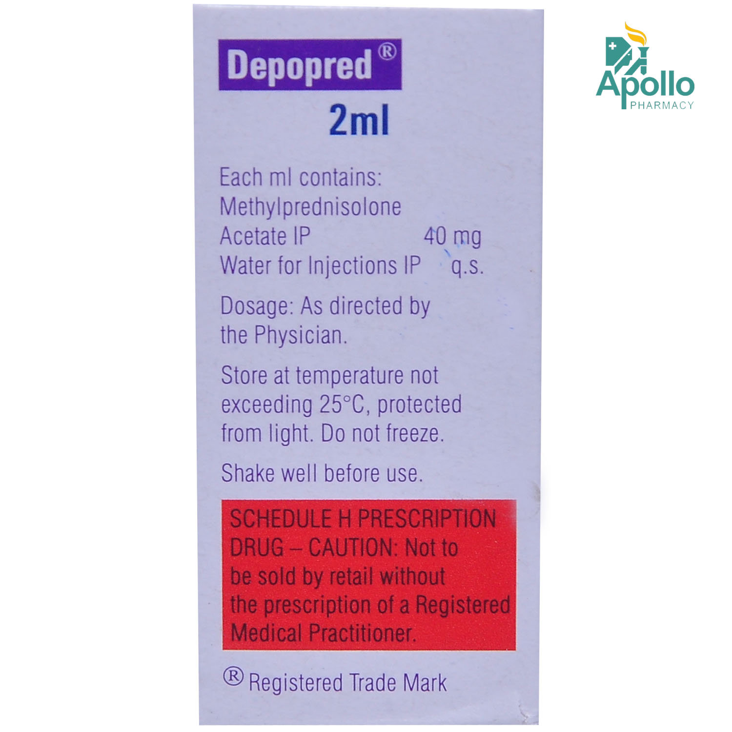 Depopred 40 Injection 2 ml, Pack of 1 Injection Depopred 40 Injection 2 ml, Pack of 1 Injection