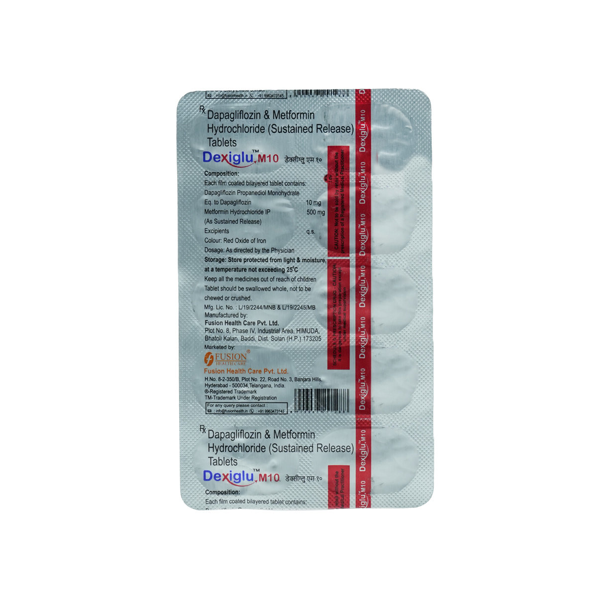 Dexiglu M10 Tablet 10's, Pack of 10 TABLETS Dexiglu M10 Tablet 10's, Pack of 10 TABLETS